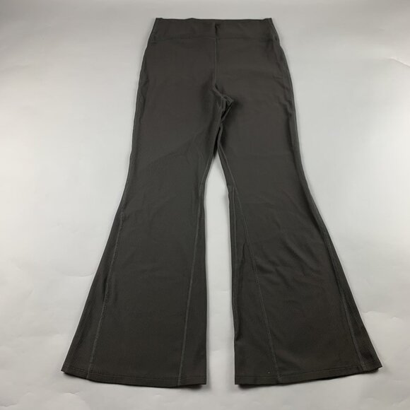 Old Navy Temple Stone Ribbed Powersoft Extra High Rise Super Flare Leggings L - Picture 1 of 7